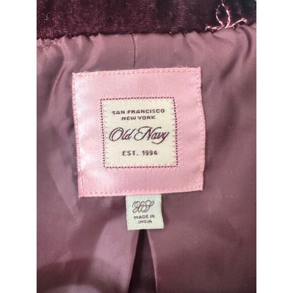 Old Navy Velvet Embroidered Blazer XS ,Boho, Y2K, Fairycore, Vintage Inspired - Picture 3 of 4